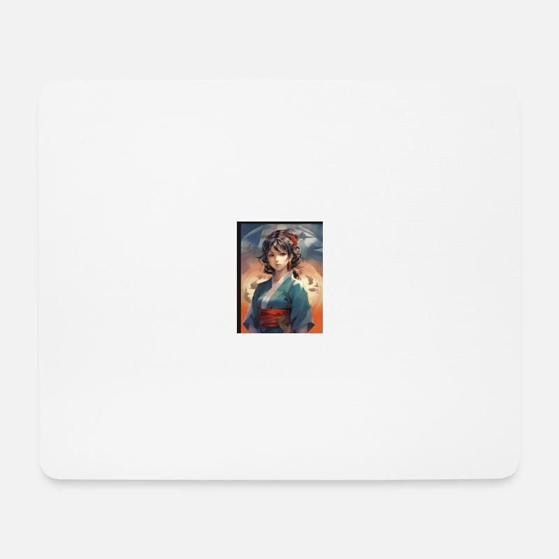Manga Woman - Mouse Pad (horizontal) - white