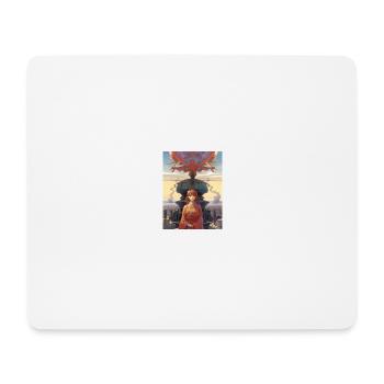 Manga Frau - Mousepad (Querformat) - Weiß - Vorne