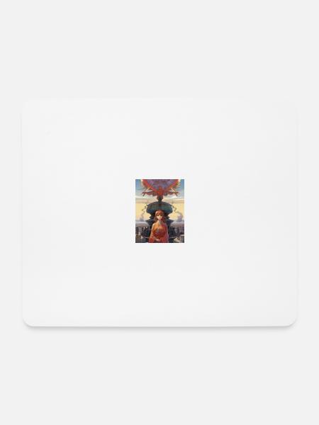 Manga Frau - Mousepad (Querformat) - Weiß