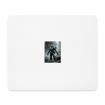 Futuristischer Astronaut auf fremden Planeten - Mousepad (Querformat) - Weiß - Vorne