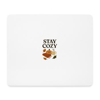 Autumn cosiness: Stay Cozy - Mouse Pad (horizontal) - white - Front
