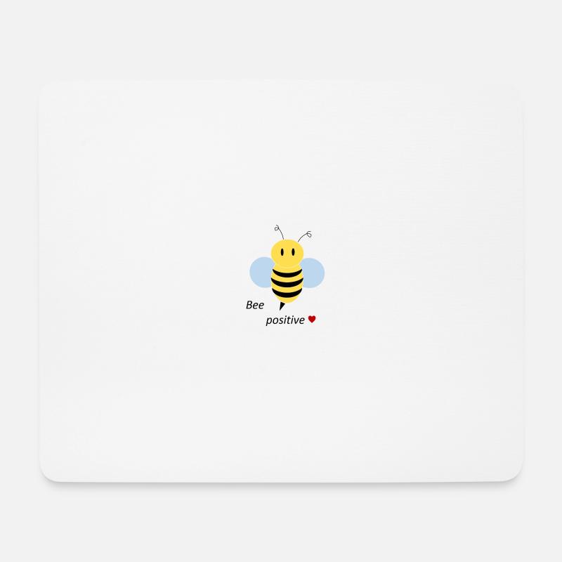 Bee positive - Mousepad (Querformat) - Weiß