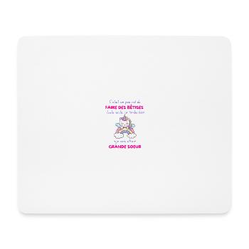 Enfant Future Grande Soeur Drôle Annonce Licorne - Tapis de souris (format paysage) - blanc - Devant