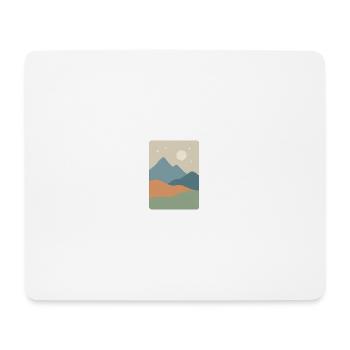Minimalist mountain landscape – Serenity - Mouse Pad (horizontal) - white - Front