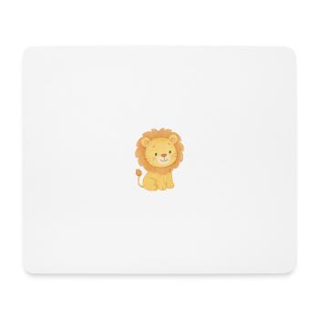 Mignon petit lion à  l’aquarelle - Tapis de souris (format paysage) - blanc - Devant