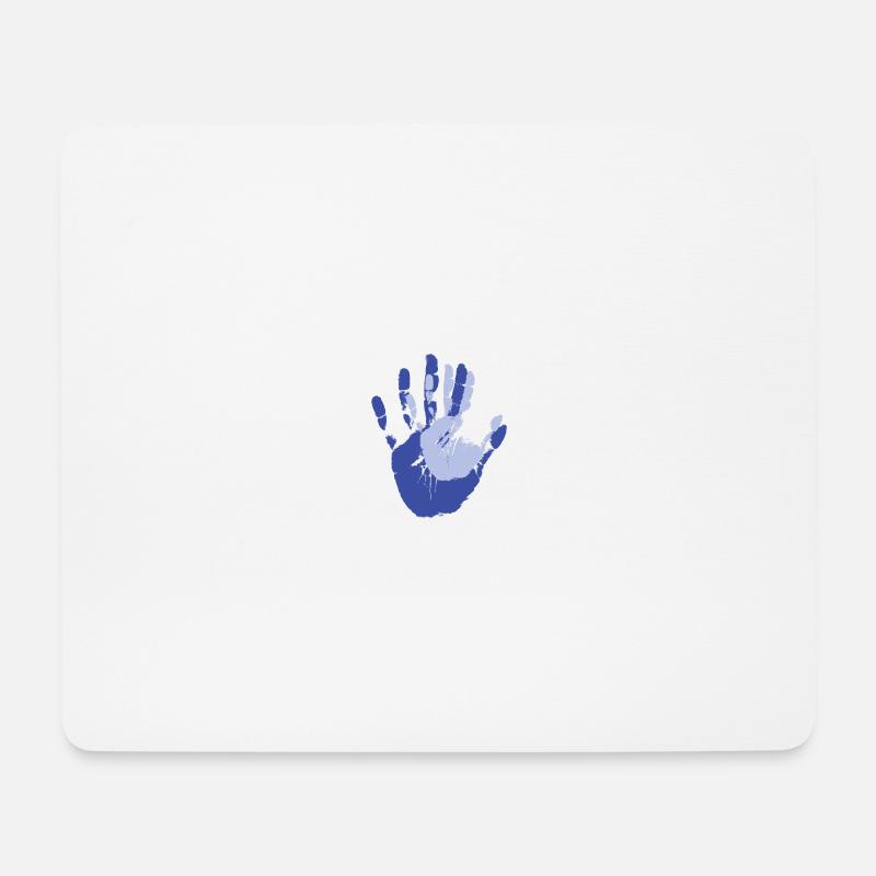 Hand in Hand abdruck Eltern mit Kind Geschenk - Mousepad (Querformat) - Weiß