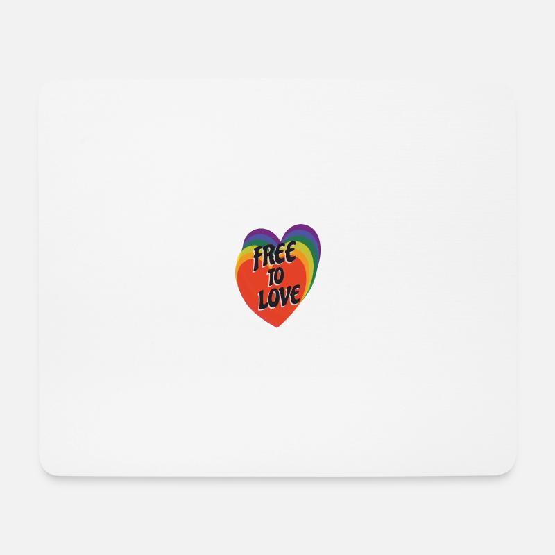 Free to love - LGBT - Mousepad (Querformat) - Weiß