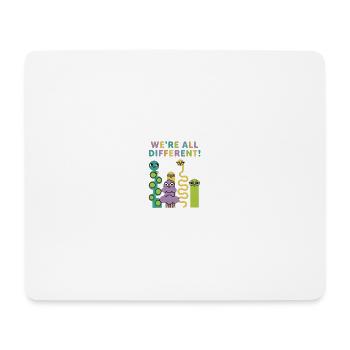 We're All Different! Colorful creatures - Mouse Pad (horizontal) - white - Front