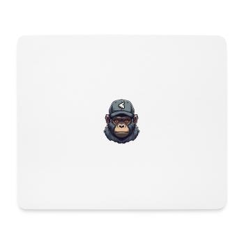 Monkey with cap - Mouse Pad (horizontal) - white - Front