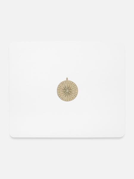 Der Bitcoin-Kompass - Mousepad (Querformat) - Weiß