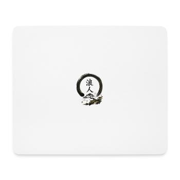 Ronin im Enso-Kreis - Mousepad (Querformat) - Weiß - Vorne