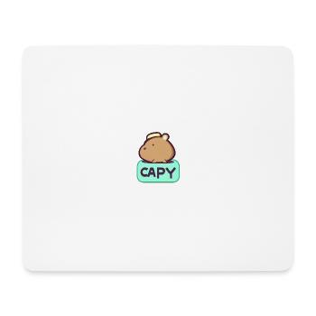 Hat Capybara - Tapis de souris (format paysage) - blanc - Devant