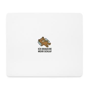 Teddy braucht mehr Schlaf - Mousepad (Querformat) - Weiß - Vorne