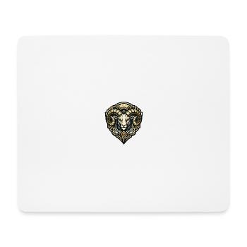 Goldram Ornament Ramkopf Design - Mouse Pad (horizontal) - white - Front