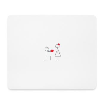 heart baton character - Mouse Pad (horizontal) - white - Front