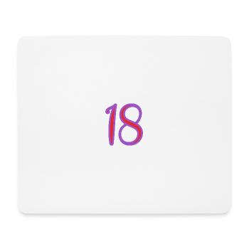 18. 18 JAHRE ALT. 18-JÄHRIGES JUBILÄUM. 18. GEBURTSTAG. - Mousepad (Querformat) - Weiß - Vorne