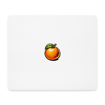 Comic Orange – Fruity Illustration Design 🍊 - Mouse Pad (horizontal) - white - Front