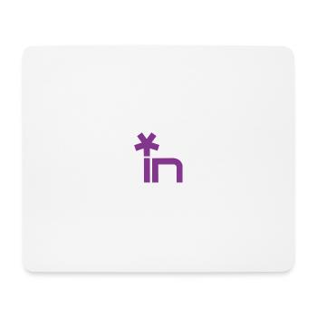 Stern-Icon über In-Logo - Mousepad (Querformat) - Weiß - Vorne