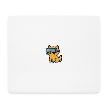 VR Chat: Das immersive Katzenabenteuer - Mousepad (Querformat) - Weiß - Vorne