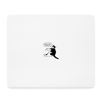 What are you looking at? - Mousepad (Querformat) - Weiß - Vorne