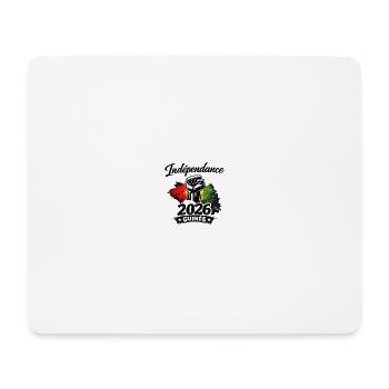 Independence GUINÉE“ mit Faust & Flaggenfarben - Mousepad (Querformat) - Weiß - Vorne