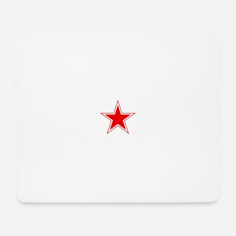 Roter Stern - Mousepad (Querformat) - Weiß