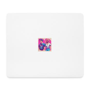 Man and woman of the 90s - Mouse Pad (horizontal) - white - Front