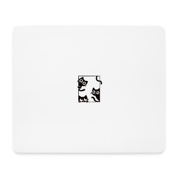 Curious Cats - Felines In Frame - Mouse Pad (horizontal) - white - Front