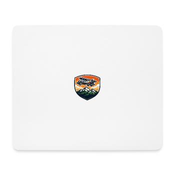 Vintage Flugzeug über Berglandschaft - Mousepad (Querformat) - Weiß - Vorne