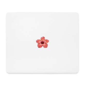 Éclaboussure de floraison d’hibiscus rose - Tapis de souris (format paysage) - blanc - Devant