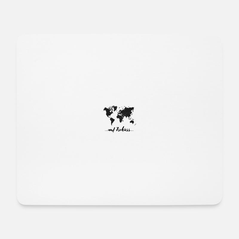 und Tschüss Karte - Mousepad (Querformat) - Weiß