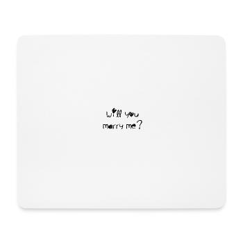 will you marry me - Mousepad (Querformat) - Weiß - Vorne