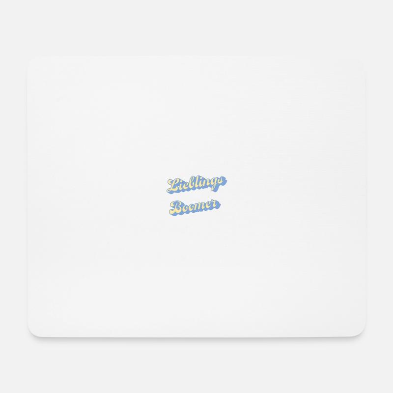 Script rétro préféré des baby-boomers - Tapis de souris (format paysage) - blanc