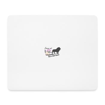 Every cat has a lion heart - Mouse Pad (horizontal) - white - Front