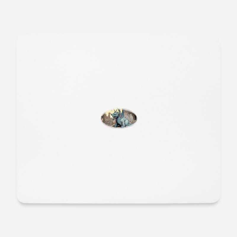 Müll Drache - Mousepad (Querformat) - Weiß