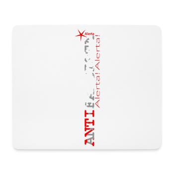 Antifascista rot/weiß mit Stern - Mousepad (Querformat) - Weiß - Vorne