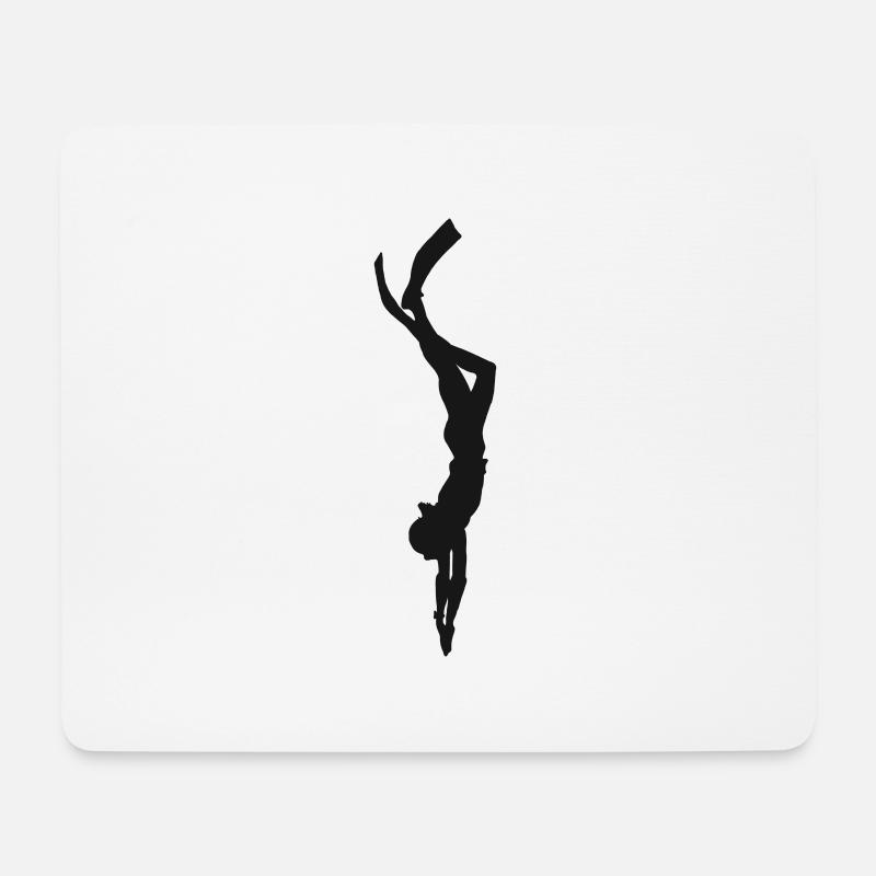 Tauchen unter Wasser schnorcheln Geschenk Meer - Mousepad (Querformat) - Weiß