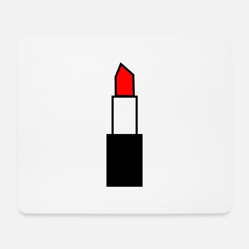 Lippenstift rot Make-up Artist - Mousepad (Querformat) - Weiß