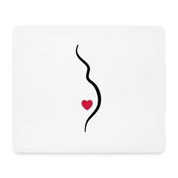 babybauch - Mousepad (Querformat) - Weiß - Vorne