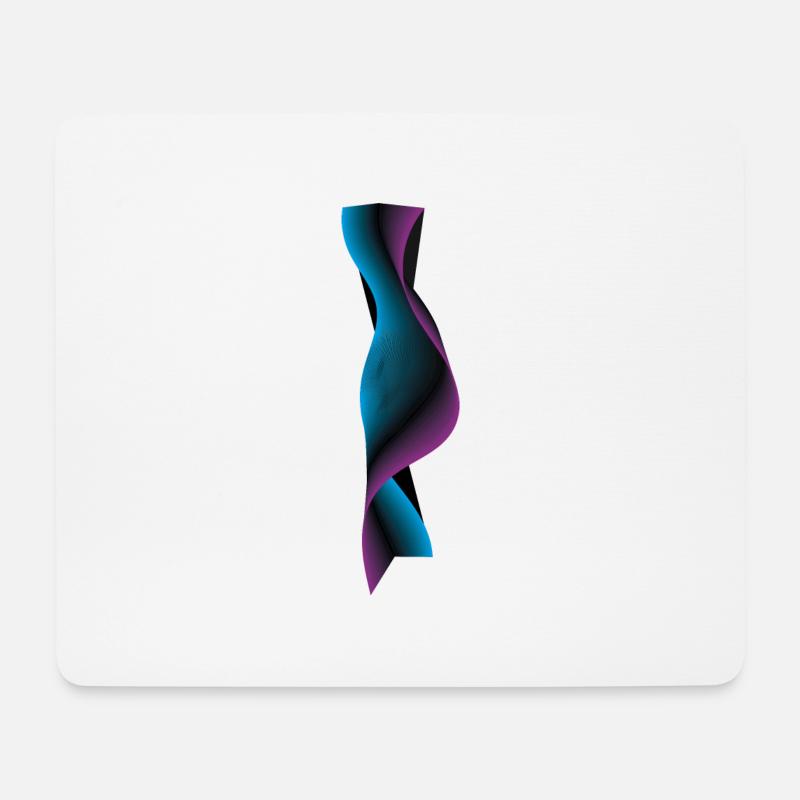Neon Wellen Muster - Mousepad (Querformat) - Weiß