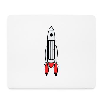 Vecteur de vol spatial spatial de fusée spatiale - Tapis de souris (format paysage) - blanc - Devant