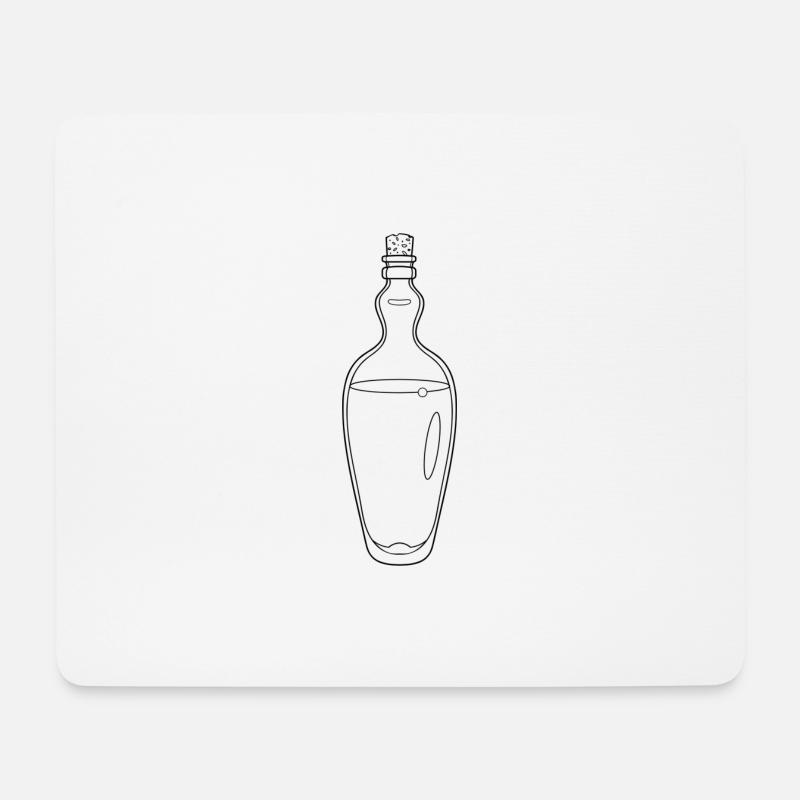 Flasche - Mousepad (Querformat) - Weiß