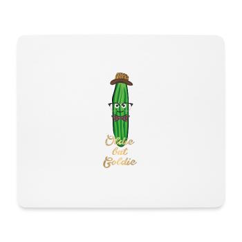 oldie but goldie,gold,oldie,oldtimer, gurke, nerd - Mousepad (Querformat) - Weiß - Vorne