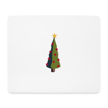 arbre de Noël - Tapis de souris (format paysage) - blanc - Devant