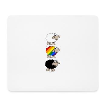 Regenbogen Schaf - Mousepad (Querformat) - Weiß - Vorne