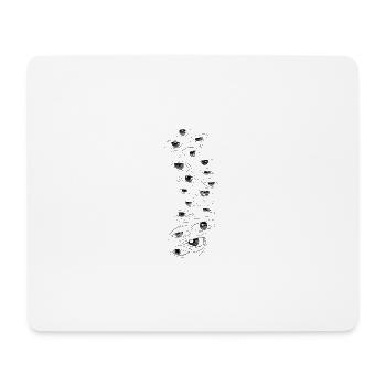 Yeux - Tapis de souris (format paysage) - blanc - Devant