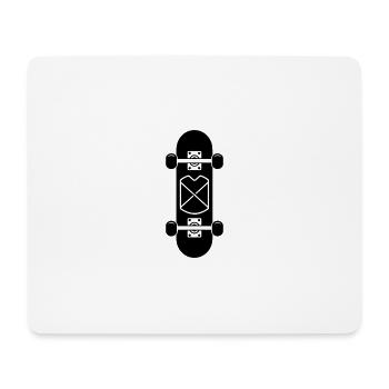 skateboard - Tapis de souris (format paysage) - blanc - Devant
