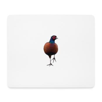 Fasan mit erhobenem Bein - Mousepad (Querformat) - Weiß - Vorne