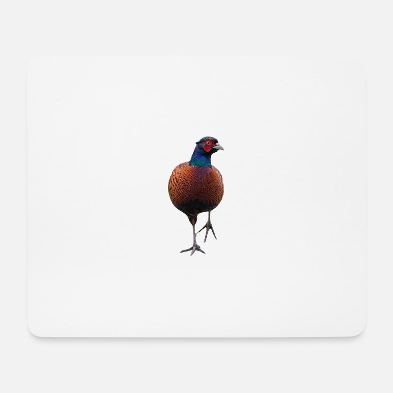 Pheasant with raised leg - Mouse Pad (horizontal) - white