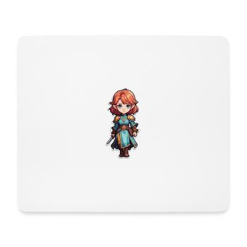 Dungeons & Dragon Female Warrior - Mousepad (Querformat) - Weiß - Vorne